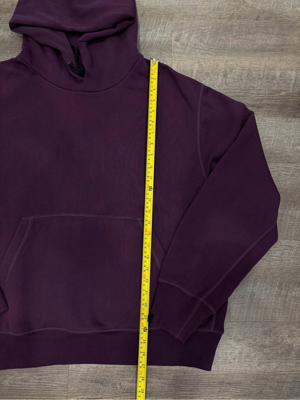 Rag & Bone City Cotton Relaxed Hoodie Men’s XXL Dark Cranberry Streetwear Baggy - Picture 9 of 10